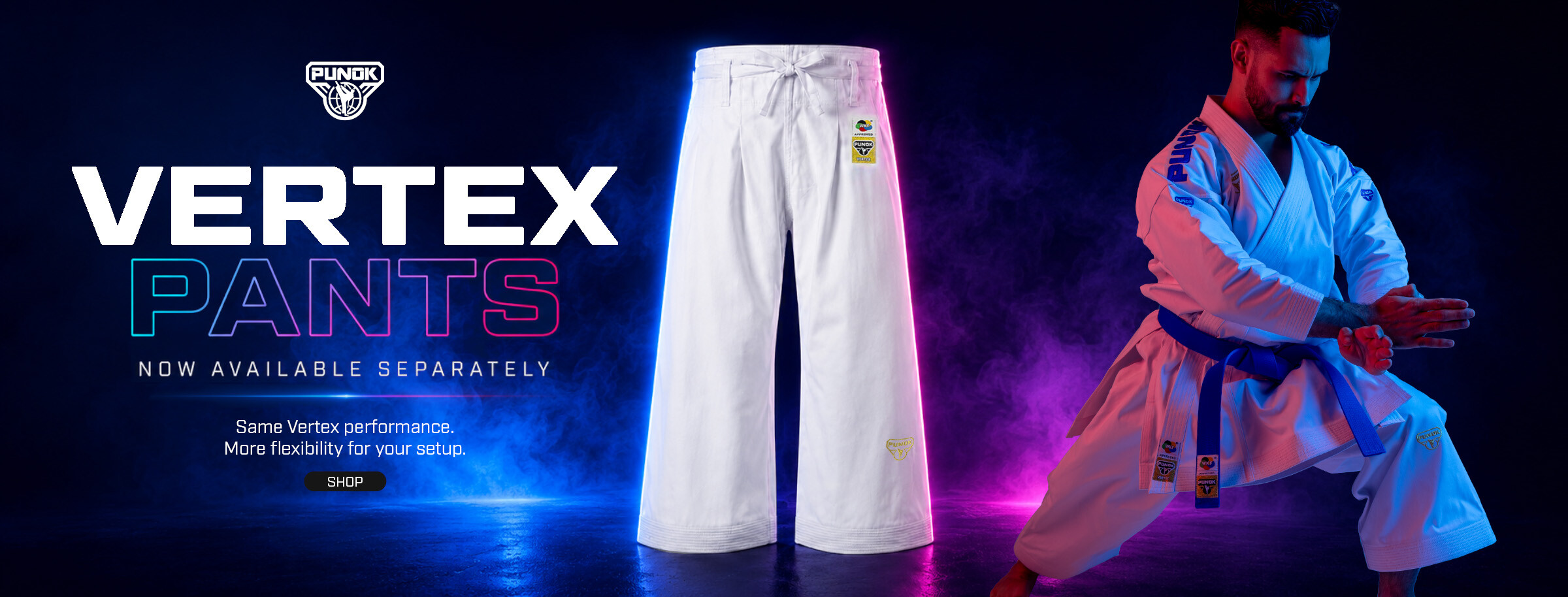 PUNOK WKF Vertex Kata Uniform Hose weiß