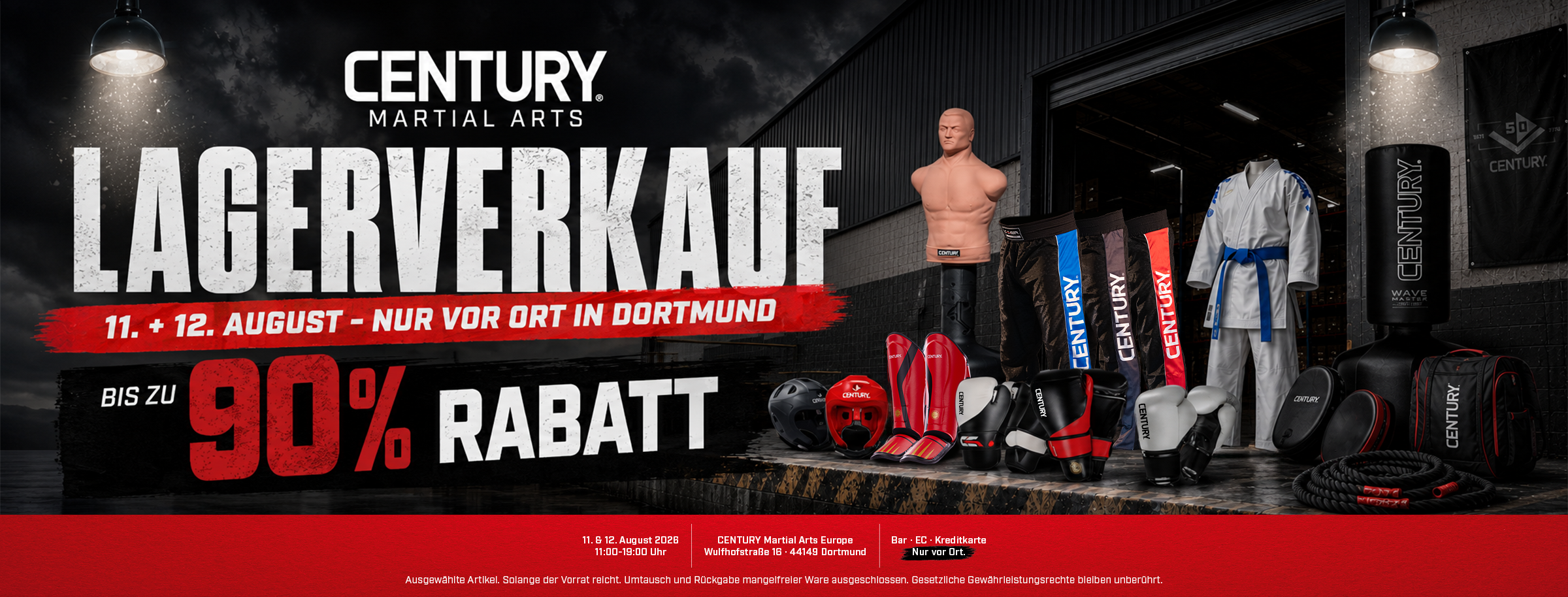 Lagerverkauf am 11 und 12 August - nur vor Ort in Dortmund