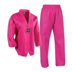 Lightweight TKD Student Uniform 6 oz. Pink 4