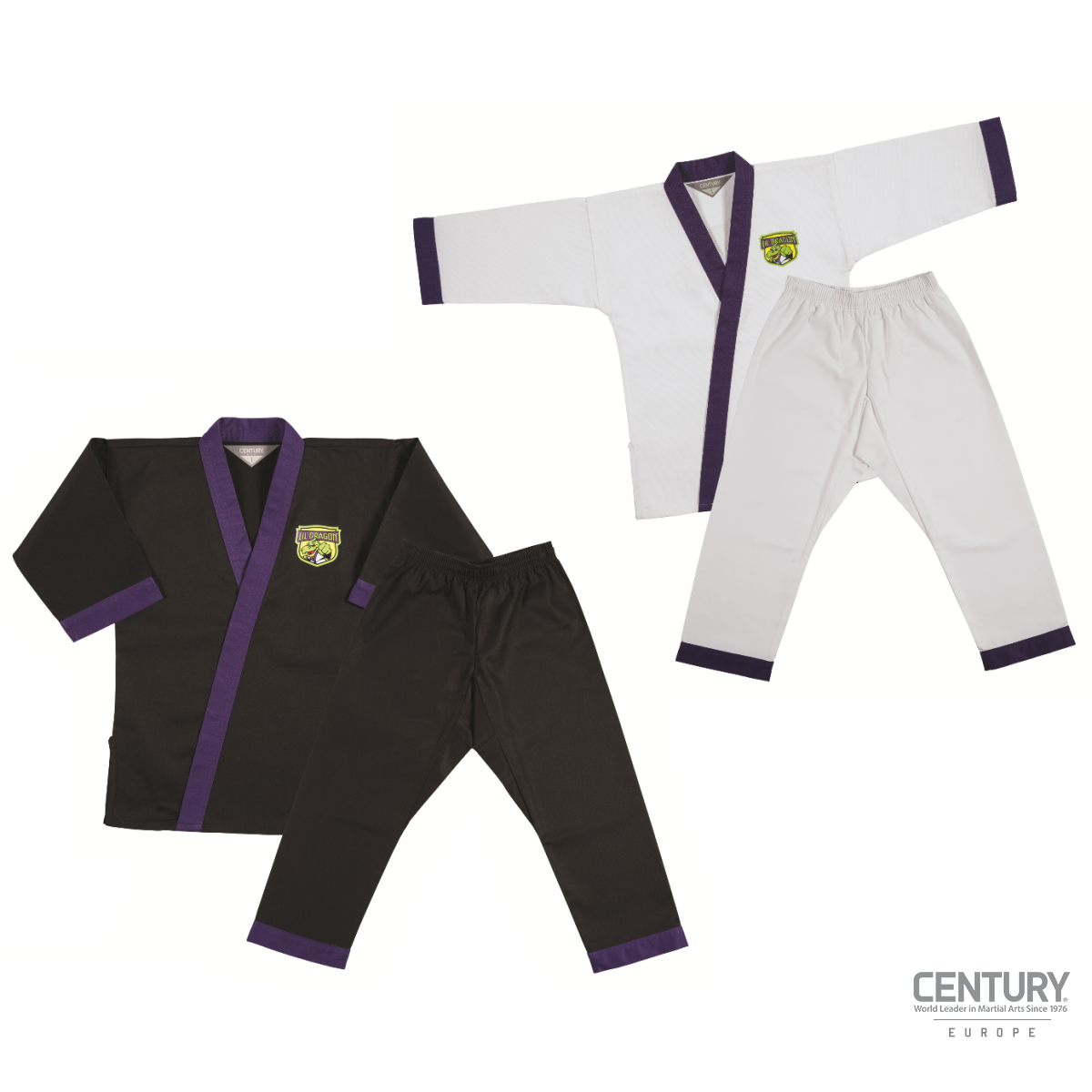 New Karate Uniform SIZE 3 BLACK 6oz Century Martial Art Gi 