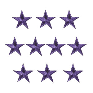 Stern Abzeichen, 10er Pack lila