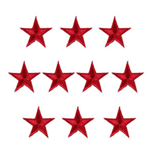 Star Patches 10 Pack Red