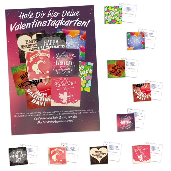 Valentinstag Paket - Poster und Geschenkkarten