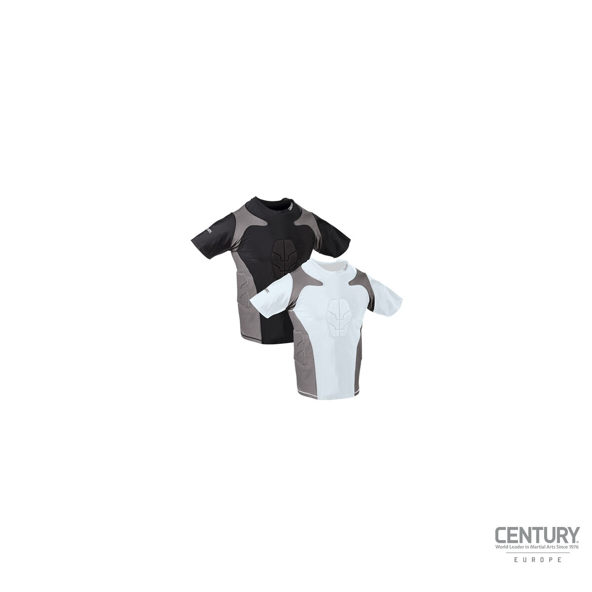 Century Short Sleeve Padded Compression Shirt Black Extra Large New 