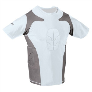Short Sleeve Padded Compression Shirt-Youth