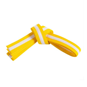Double Wrap Striped White Belt Yellow/White 0